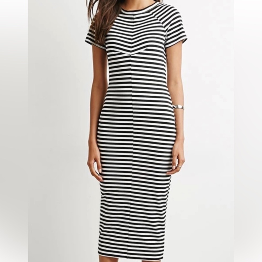 NWOT The Fifth Bodycon Stripe Dress L